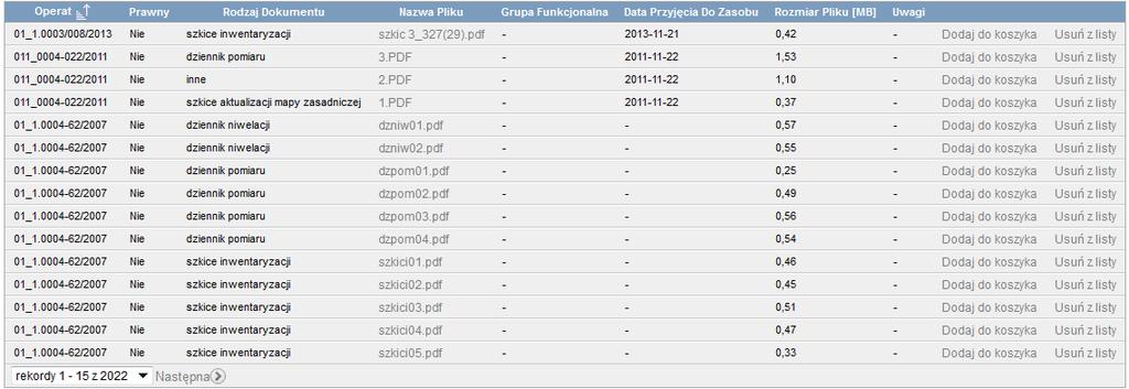 W celu wyszukania dokumentów należy rozwinąć wiersz parametry wyszukiwania klikając na ikonę