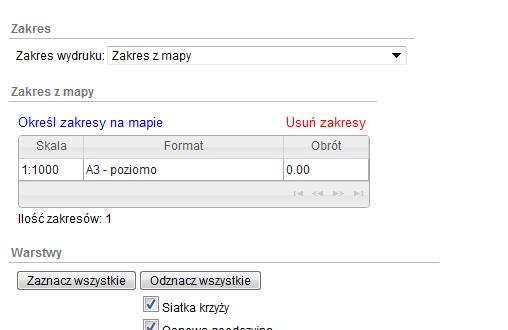 opłatę za generowaną mapę.