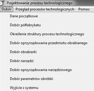 3.4. Przykład działania systemu ekspertowego Prototyp systemu ekspertowego wspomagającego projektowanie procesu technologicznego został utworzony przy użyciu pakietu sztucznej inteligencji AITECH