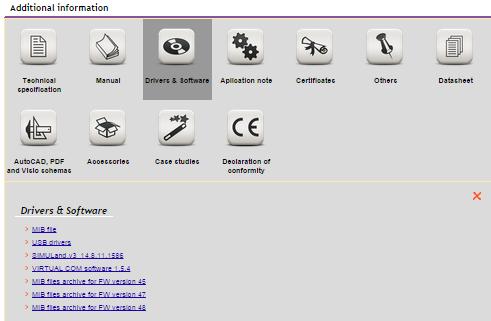 4 Zestaw do montażu ściennego 1.5 Kartę katalogową produktu zawierającą instrukcję instalacji 2 Oprogramowanie Poniższe aplikacje typu freeware dostępne są do pobrania z www.metel.