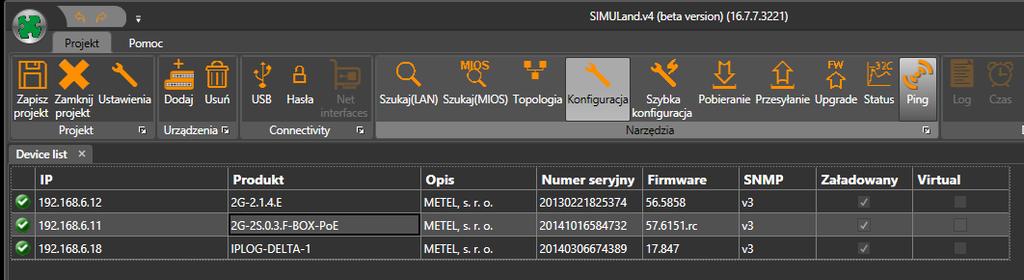 10.1.9 Z listy urządzeo wybierz switch, który chcesz skonfigurowad i kliknij "Konfiguracja".