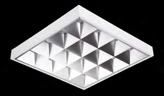 OFFICE PLUS LB LED n/t CCT K LxWxH Louver: mat aluminum Raster: aluminiowy matowy Raster: aus Aluminium matt 300061.00201 34 37 4700 3750 101 3000 80 ED - 0... +35 600 600 65 3,2 300061.
