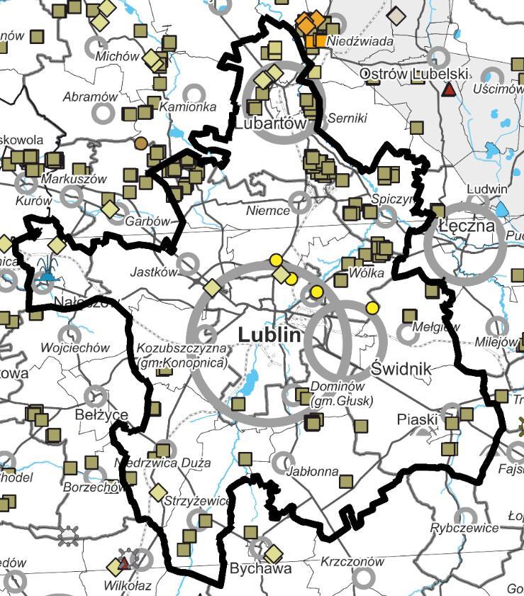 Sposób użytkowania terenu na obszarze LOF (źródło: opracowanie własne na podstawie Urban