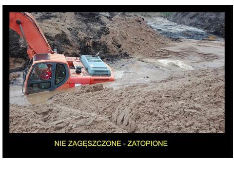 Gdy z obliczeń wynika, że wymagana jest platforma o znacznej grubości (tj. D>0,8 m), należy rozważyć zastosowanie wytrzymalszego materiału platformy lub wzmocnienia geosyntetykiem.