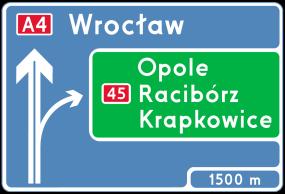 Widoczność znaków Do wykonywania lic znaków umieszczanych nad jezdnią na autostradach i drogach