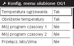 16 Skrócona instrukcja obsługi 4.7 Ulubione funkcje Za pomocą przycisku fav można uzyskać bezpośredni dostęp do często używanych funkcji dla obiegu grzewczego 1.