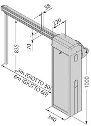 GIOTTO ee link er ready rolling code 4 V 5000 4 h KOMPLETACJE GIOTTO Model Szlabanu Parametr GIOTTO 30 BT GIOTTO 30S BT GIOTTO 60 BT GIOTTO 60S BT Centrala sterująca LIBRA C G LIBRA C GS LIBRA C G