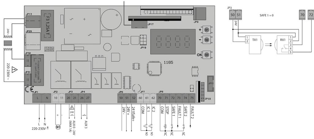 sloud ALARM TIME ZONE TORQUE OPEN TORQUE 0 5 30 75 99 70 0-80 -90 0-40 0-8 0-99 % -99 % SIŁA NA ZAMYKANIE CLS.