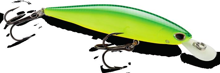 rshi Rttling minnow Woblery Njwżniejsze cechy: Prmetry: Ksztłt steru zpewni dużą