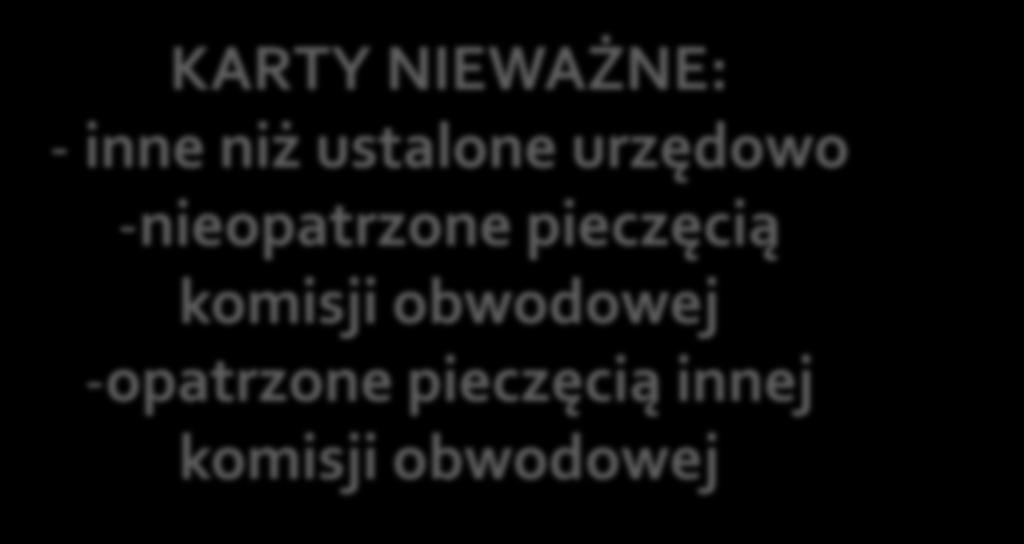 WAŻNE KARTY