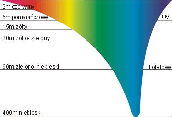 zielono-niebieski kolor, jako ostatni zanika kolor niebieski.