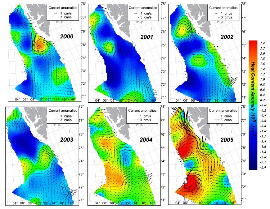 W drodze do Oceanu Arktycznego Anomalia ciepła i prędkości Wód Atlantyckich