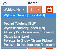 W pozycji numer można umieścić zarówno numery telefonów (stacjonarne, komórkowe lub skrócone), adresy