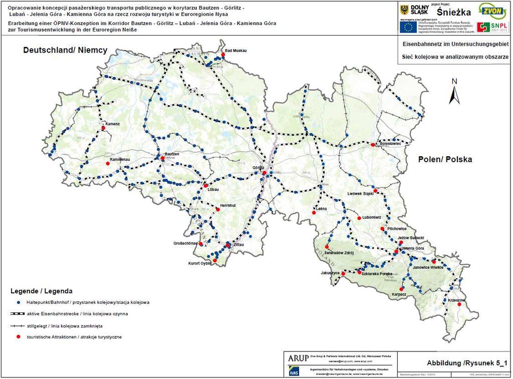 New planned connections in the Euro-Nysa Lubań Śląski Świeradów-Zdrój Jelenia Góra Karpacz / Kowary Źródło: Opracowanie koncepcji pasażerskiego