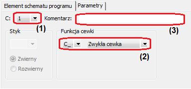 Zakładka ELEMENT SCHEMATU PROGRAMU dla styku przekaźnika czasowego Konfiguracja licznika C Przekaźnik easy822-dc-tc dysponuje trzydziestoma dwoma licznikami pozwalającymi na realizację różnych