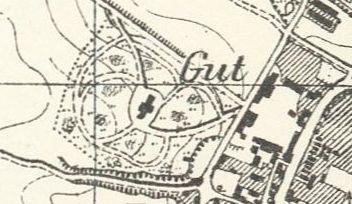 Plan parku w Zakrzowie w 1928 r. Widok od pałacu w kierunku wschodnim, na polanę. Park w Polskiej Cerekwi, nr rej. 177/88 z 14.07.1988, pocz. XIX w., pow.