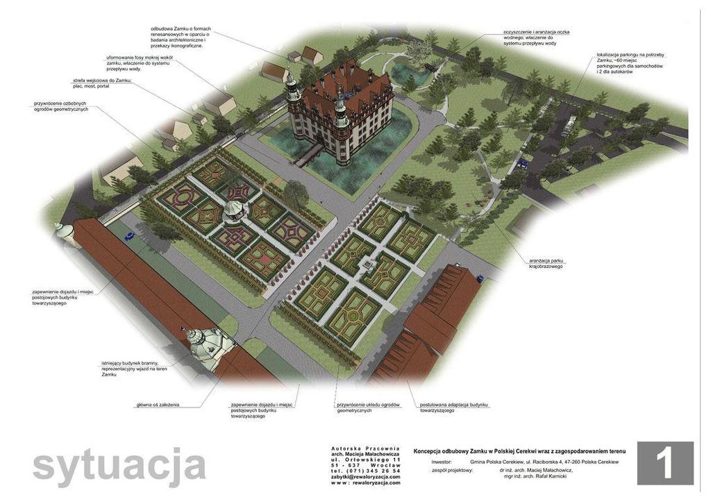 (Źródło: Koncepcja odbudowy Zamku w Polskiej Cerekwi wraz z zagospodarowaniem terenu, Autorska Pracownia arch.