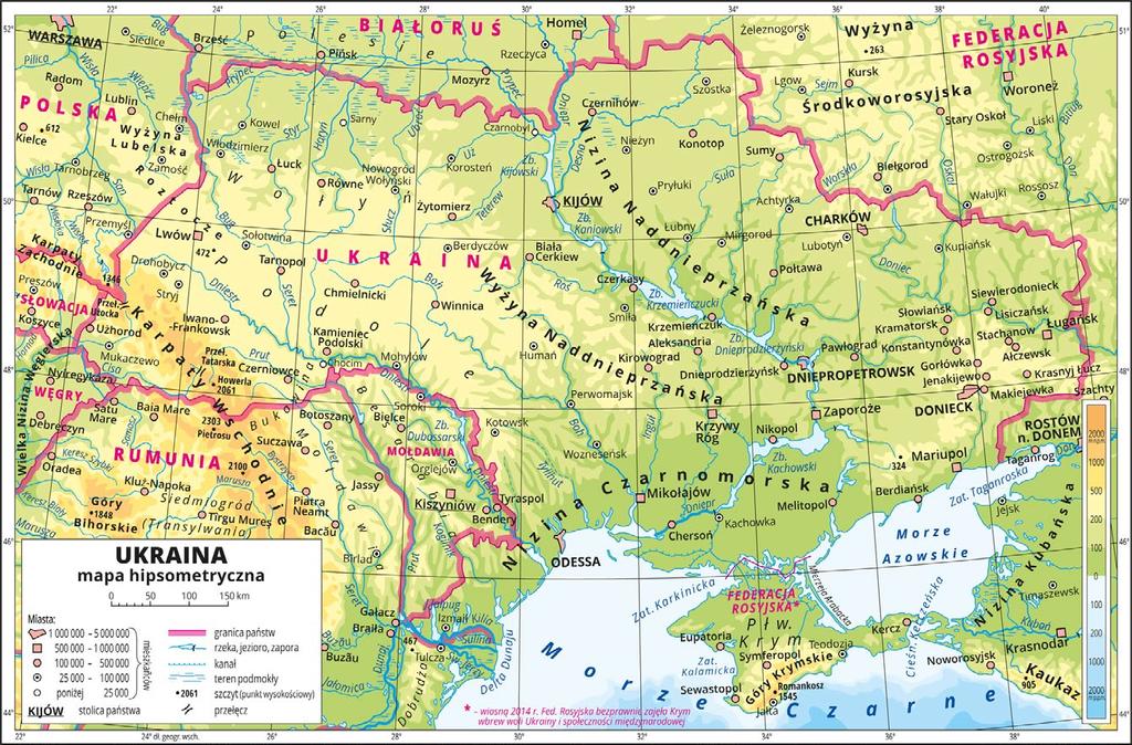 Wyżyny Ukraińskie w Polsce: zajmują powierzchnię ok. 1,8tys.