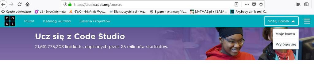 [20/20] Jak rozpocząć przygodę Jeśli przygodę z Godziną Kodowania zaczęliśmy od Przyspieszonego Kursu, to najlepiej dalszą naukę kontynuować od Frosen z poziomu W kolejnych kursach należy wykazać się