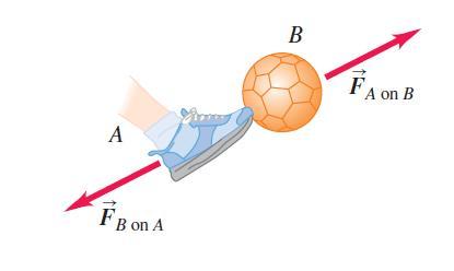 Trzecia zasada dynamiki Newtona Jeśli ciało A działa na ciało B pewną siłą (akcja), to ciało B działa na ciało A siłą (reakcja) o takiej samej wartości i