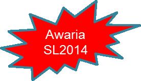 Postępowanie w przypadku awarii SL2014 Użytkownik stwierdzający awarię Informacja o awarii SL 2014 Usunięcie awarii SL2014 Informacja o braku awarii SL 2014 AM IZ Informacja o awarii SL 2014