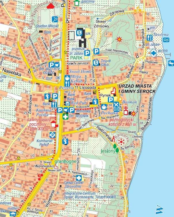 Wolskiego Zdrojowa Rynek Brukowa Retmańska (do ulicy Zdrojowej) Farna Św.