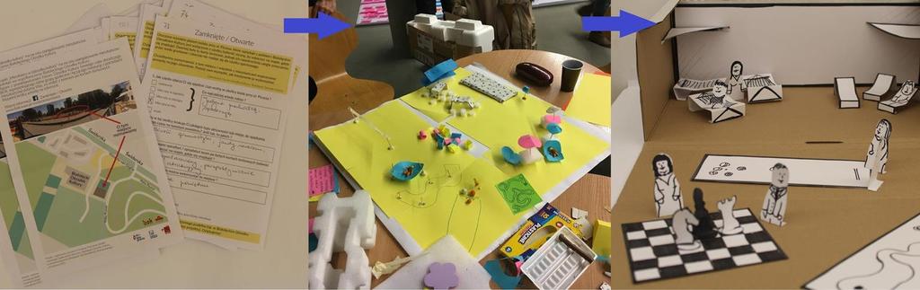 Na podstawie przygotowanych przez członków Forum prototypów, zespół Engage Warsaw przygotował tekturowe makiety