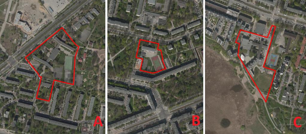 Nadmienić należy, że wszystkie analizowane części położone są w obszarze dla którego trwają prace nad utworzeniem parku kulturowego, będącego formą ochrony zabytków. Rys. 2.