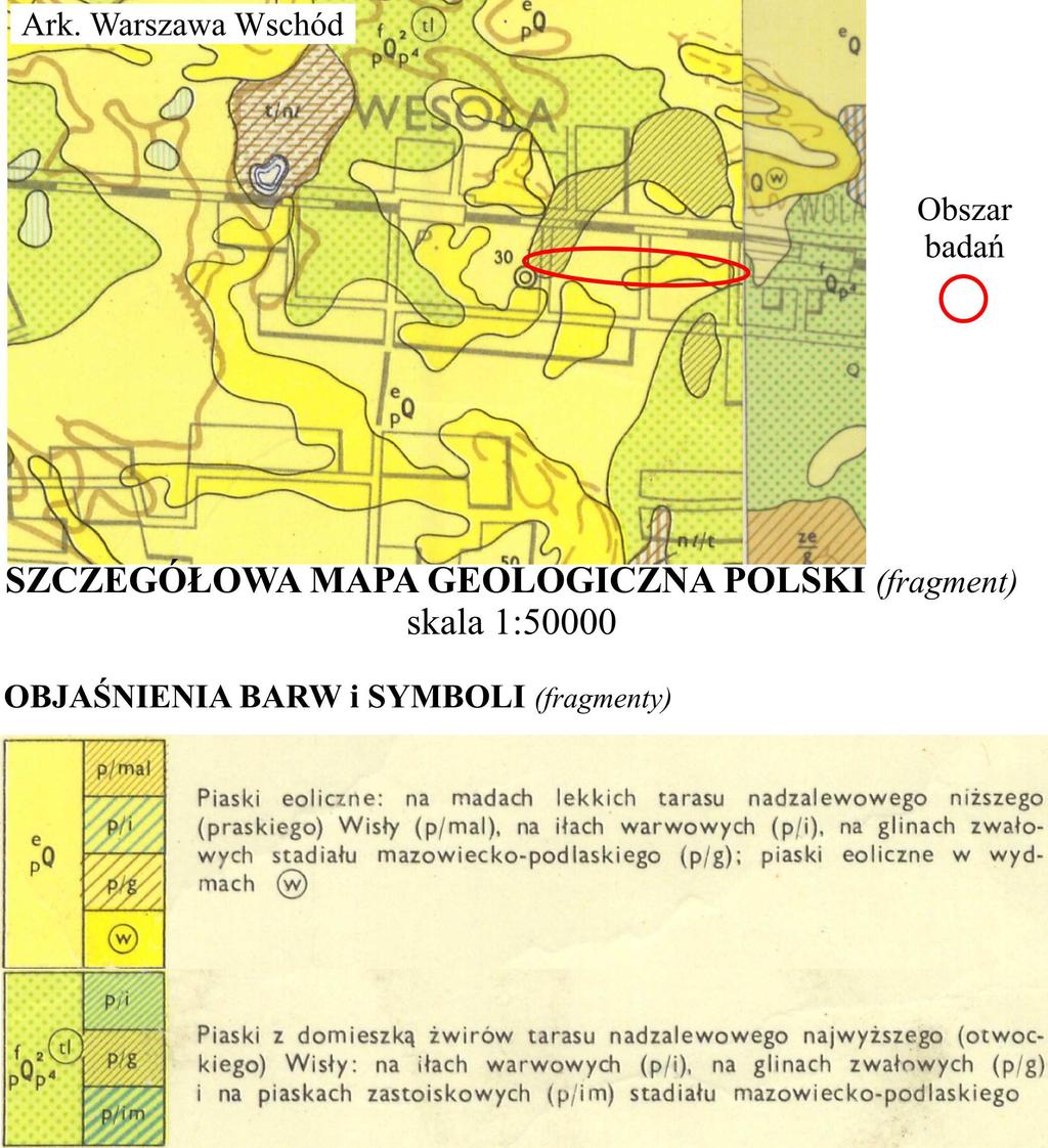 3. Budowa geologiczna Według Szczegółowej Mapy Geologicznej Polski (ppkt 1.