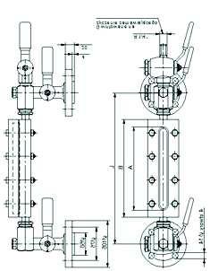 WYMIARY 40 materiał kadłuba O/M 10, 11, 12, 13, 14, 15, 16, 17 zastosowana ramka rozstaw osi (L) długość wziernika (A) wymiary szkła długość ramki (B) mm 0 300 140 165x34x17 176 8,5 3,5 I 340 195