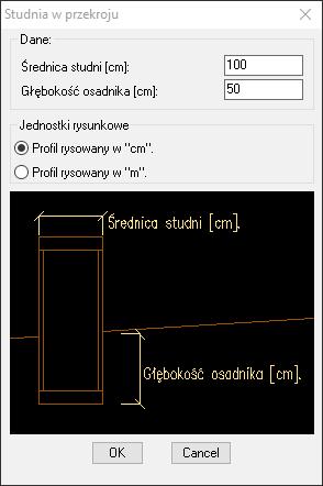 - Ś rednica studni Należy podać średnicę ZEWNĘTRZNĄ. - Głębokość osadnika Należy podać głębokość osadnika od wlotu do dna studzienki.