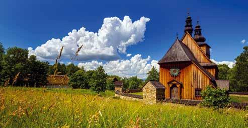 Okolice Nowego Sącza i Gorlic Sądecki Park Etnograficzny, fot. K. Bańkowski Okolice Nowego Sącza i Gorlic to niezwykle malowniczy region, który zachwyca zabytkami kultury materialnej.