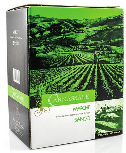 WINO BIAŁE WYTRAWNE BAG IN BOX 5 L Carnassale Marche Bianco IGT Carnassale Marche Bianco IGT Wino białe wytrawne bag in box 5 l Wino Marche Bianco IGT to najwyższej jakości wino wytrawne białe z