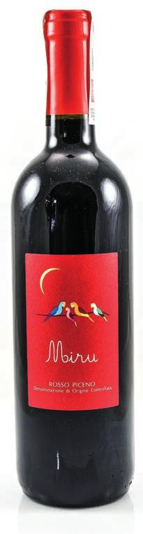 CZERWONE WINO WYTRAWNE 0,75 Miru Rosso Piceno DOC Miru Rosso Piceno DOC Czerwone wino wytrawne 0,75 l Miru Rosso Piceno DOC to wytrawne wino czerwone produkowane przez Azienda Vinicola Carassanese o
