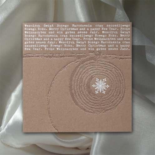 Kartka świąteczna K623 z białą kopertą rozmiary: zamknięta 152x152mm, otwarta