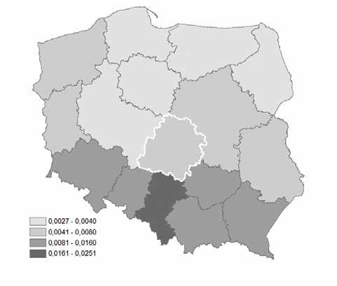 kutnowski łęczycki łowicki poddębicki zgierski m. Łódź m. Skierniewice skierniewicki brzeziński rawski pabianickiłódzki wschodni zduńskowolski tomaszowski sieradzki łaski Mapa 3.