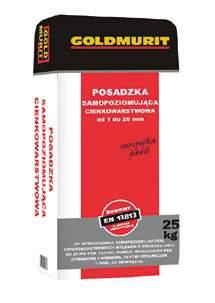 wylewek betonowych o grubości od 1 do 20 mm.