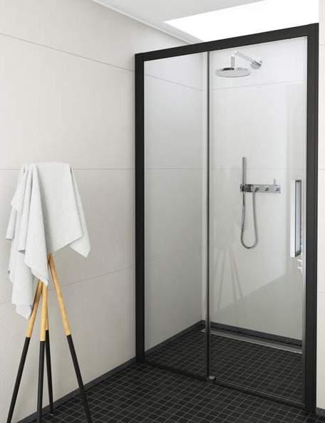 szkło z powłoką Nanoglass wyskość drzwi 195 cm EUPHORIA DWJ drzwi do wnęki 100 cm, szkło 8mm,