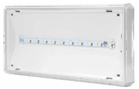 Stopień ochrony IP65 LED 3W Temperatura otoczenia 0⁰C do +40⁰C Czas pracy w trybie awaryjnym 1,2 lub 3 godziny Montaż:
