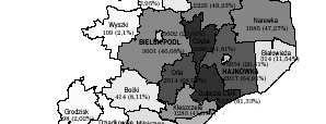 95 85,6 Hajnówka 60 54,7 Kleszczele 75 55,8 Narew 80 61,5 Narewka 80 59,8 POWIAT SIEMIATYCKI Drohiczyn 10 bd. Dziadkowice 5 bd.
