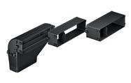 Zawiera: 3 składane głębokie adaptery (40 mm, 80 mm, 120 mm) dla blatów roboczych o głębokości od 600-750 mm, 90 odchylacz, łącznik do przedłużenia rur z 220x90 mm płaskim kanałem.