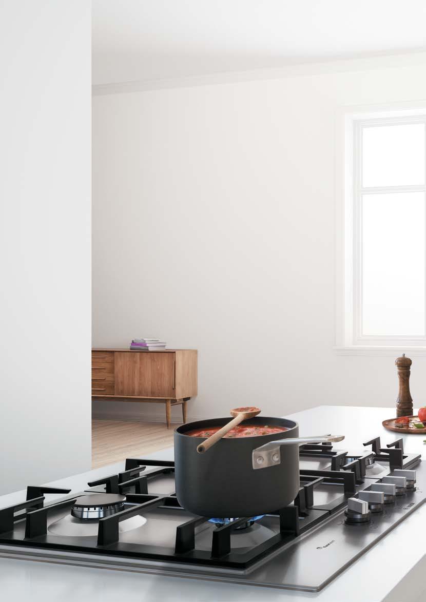 80 www.bosch-home.pl Łatwość użycia. Łatwość czyszczenia. Komfort i przyjemność. Komfort i estetyka Wzornictwo płyt gazowych Bosch pasuje idealnie do nowoczesnej kuchni.