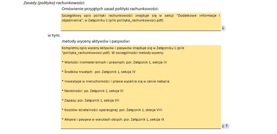 PL Te kolumny są pomijane na wydruku podglądu raportu Rysunek 5 Pola wymagane i opcjonalne (na przykładzie fragmentu arkusza Wprowadzenie) W lewej kolumnie są wyświetlane jasnoszare etykiety sekcji.