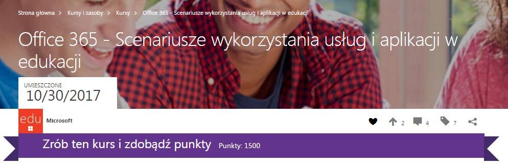 Opis kursu W tym szkoleniu pokażemy Ci, jak korzystać z aplikacji Office 365 w swojej codziennej pracy w szkole.