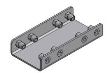 Rama dolna aluminiowa o profilu 80x40 mm - słupek 2 szt. 4 szt. 7.