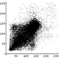 Model RGB prowdzi do brdzo dużych korelcji pomiędzy skłdowymi R, G orz B. Istnienie korelcji wykorzystuje się w procedurch kompresji dnych obrzowych. b c Rys.