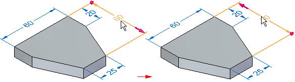 Po przeniesieniu kursora wyświetlanie zakończenia 3D zostanie zaktualizowane.