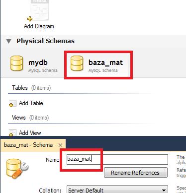 Zadanie 1 1. Połącz się z bazą danych w MySQL Workbench z poprzedniego laboratorium. 2. Utwórz bazę danych (schemat) o nazwie baza_mat a następnie uaktywnij ją.