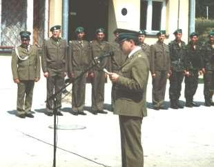 W dniu 4 lipca 1996 roku w Mielniku otwarto nową Strażnicę Straży Granicznej. Przemawia Komendant PoOSG podczas otwarcia Strażnicy w Mielniku. Poświęcenie nowej Strażnicy przez kapelanów.
