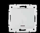 Łącznik schodowy z LED / Two Way Switch - Illuminated 10AX - 250V~ 25081 02-1140-102 Biały/White Śrubowy/Screw 10 25141 02-1140-103